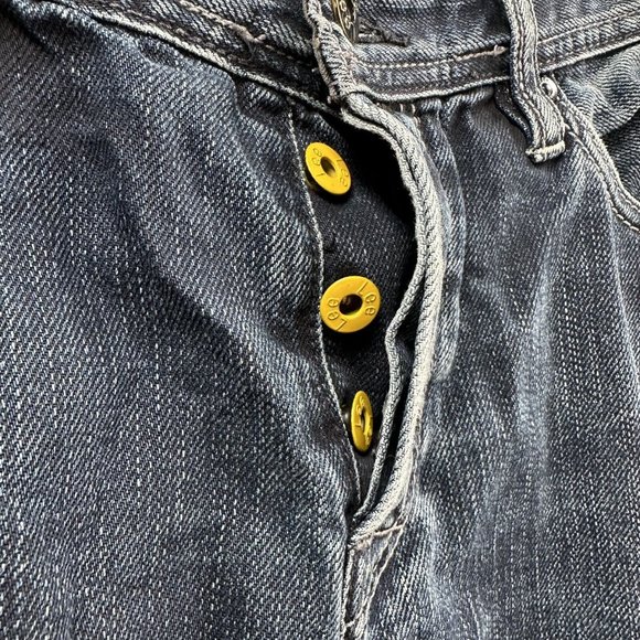 Lee Women's Jeans Blue Dark Wash Lo Rize Straight - L3 Button Fly Western Pants - Picture 4 of 13